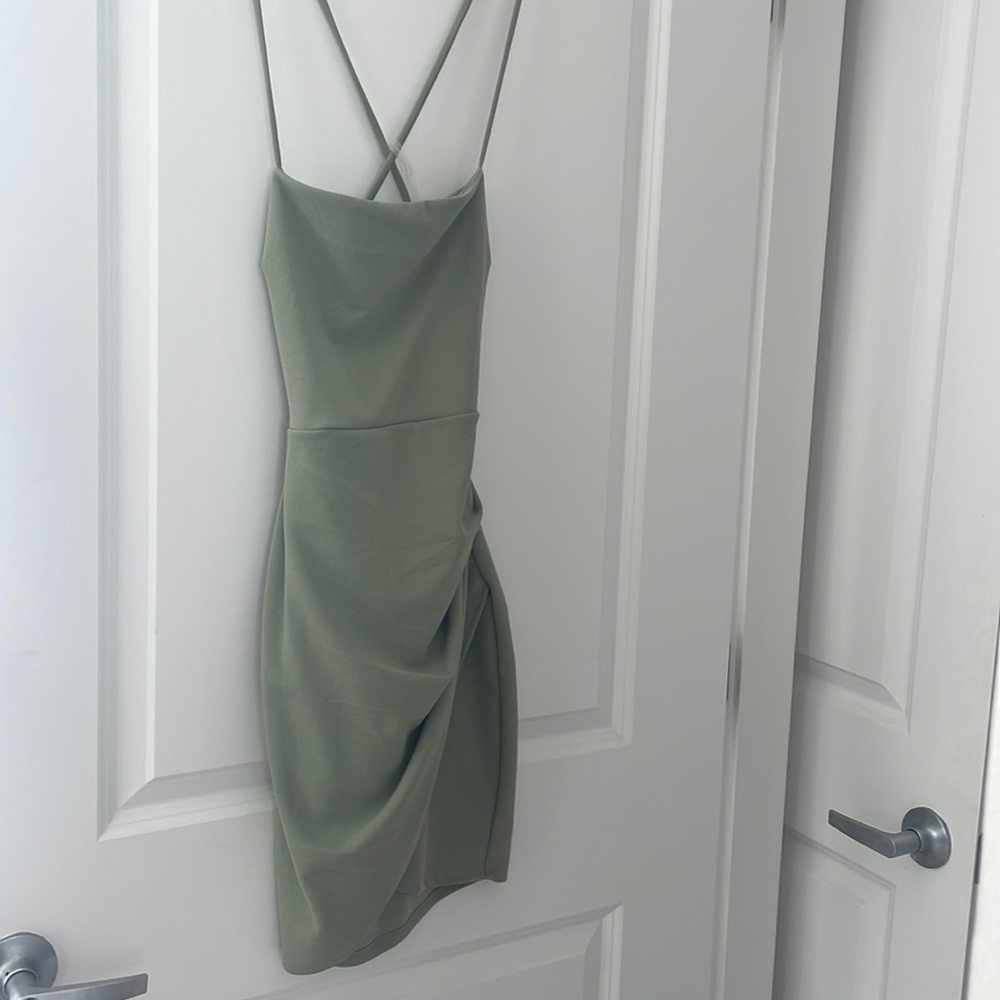 Windsor Sage Green Bodycon Mini Dress